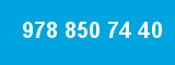 978 850 74 40 978 850 74 40